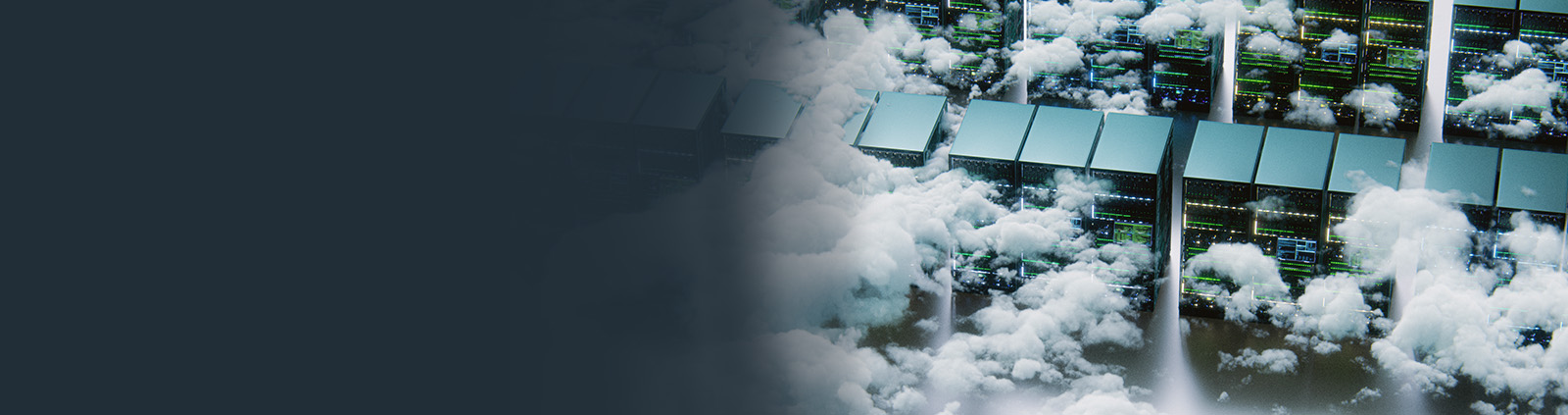 Clouds in Server Room Representing Cloud Security