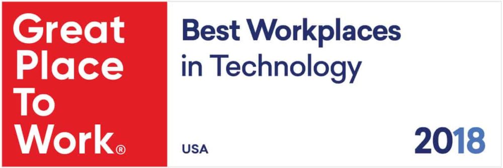Great Place to Work Best Workplaces in Technology 2018 USA Logo