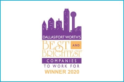 Dallas/Fort Worth's Best and Brightest Companies to Work For Winner 2020 Logo