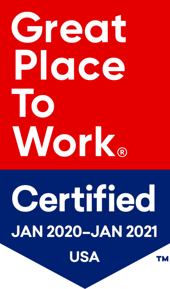 Great Place to Work Certified 2020-2021 USA Logo