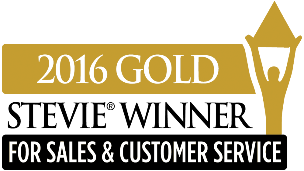 2016 Gold Stevie Winner for Sales & Customer Service Logo