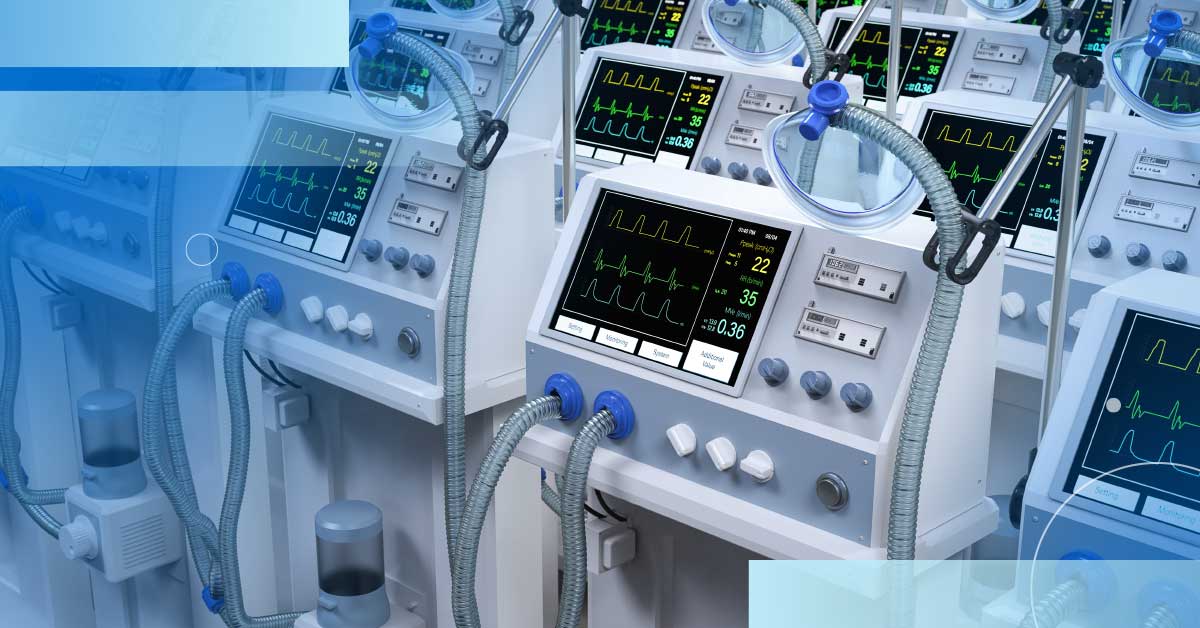 An image of rows of EKG machines