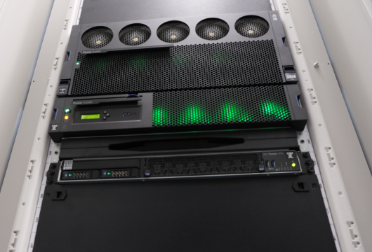 Image of power 10 system with glowing green lights