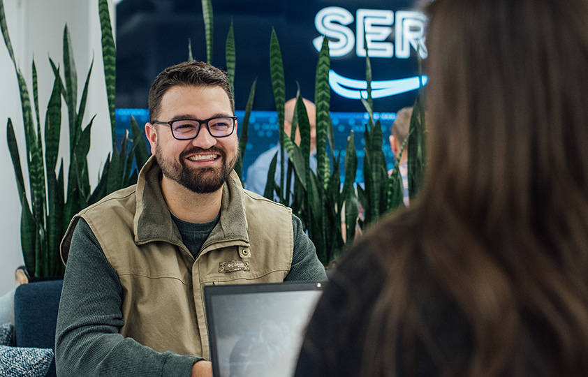 Image of male Service Express employee smiling